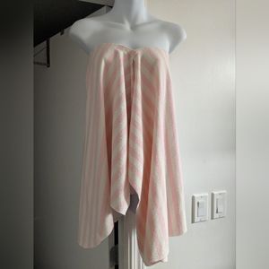 Juicy Couture Pink and White Striped Swim Coverup